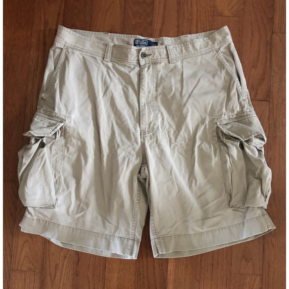 Vintage Polo by Ralph Lauren Men's Size 38 Khaki Classic Fit Gellar Cargo Shorts